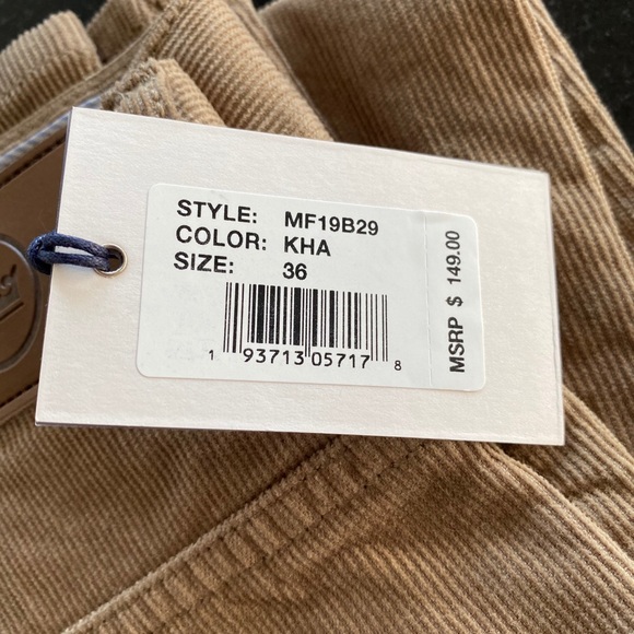 Peter Millar Khaki Corduroy Pants NWT - Picture 2 of 2